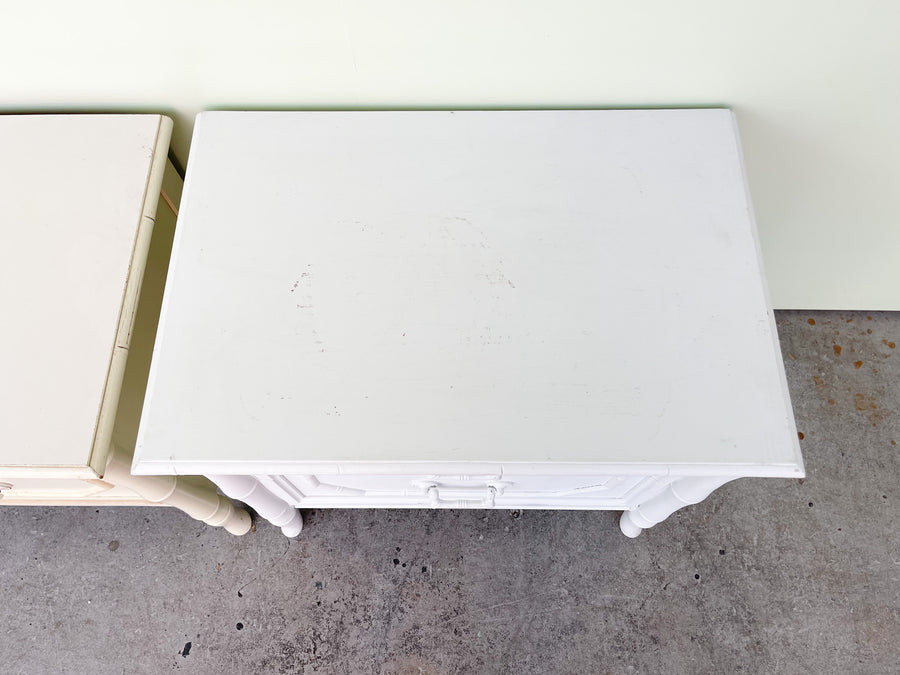Pair of Faux Bamboo Nightstands