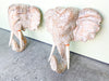 Pair of Wood Carved African Elephant Wall Sconces