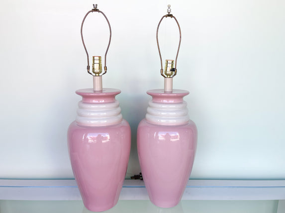 Pair of Pink Chic Lamps