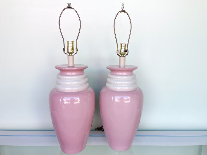 Pair of Pink Chic Lamps