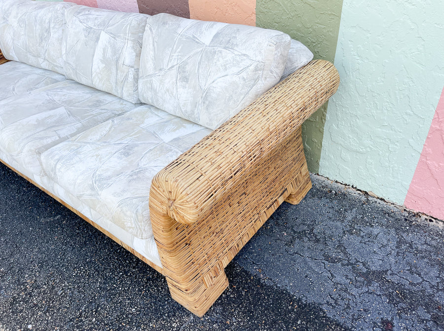 Island Style Woven Rattan Sofa