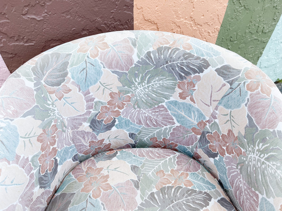 Pair of Palm Print Upholstered Chairs