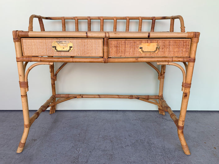 Island Chic Bamboo and Seagrass Desk