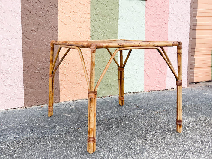 Pencil Reed Rattan Game Table