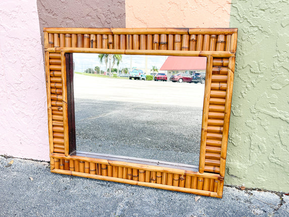 Old Florida Split Bamboo Mirror