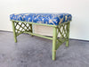 Ficks Reed Green Faux Bamboo Bench