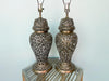 Pair of Brass Pierced Lamps