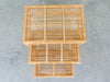 Warehouse Wednesday: Set of Three Buri Rattan Nesting Tables