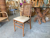 Pair of Faux Bamboo and Cane Folding Chairs