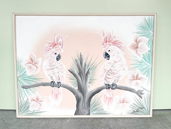 Pair of Pink Cockatoos Art