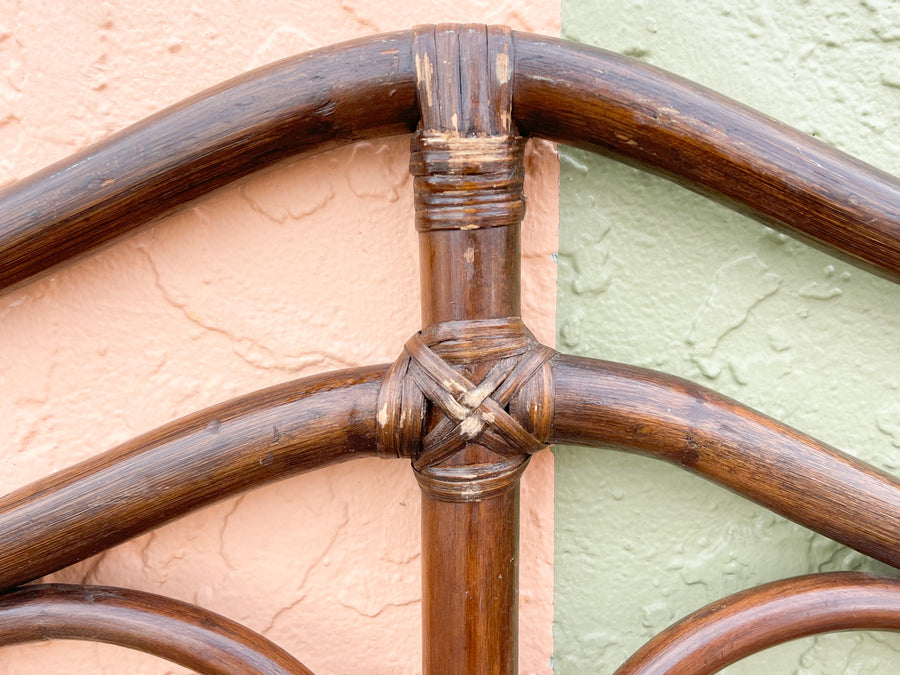 Pair of Bent Wood Rattan Twin Headboards