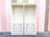 Pair of Palm Beach Chic Faux Bamboo Cabinets