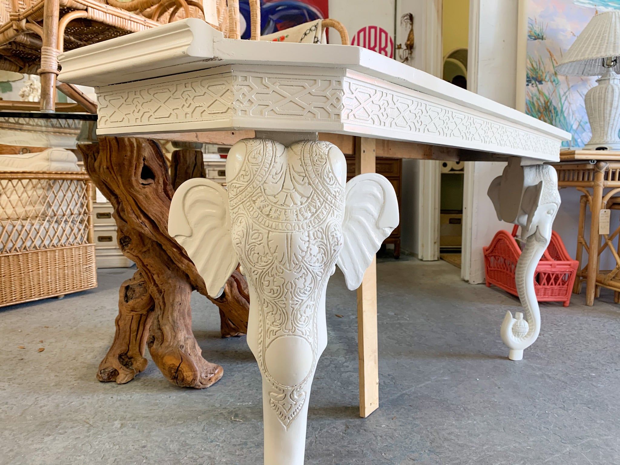 Elephant shop console table