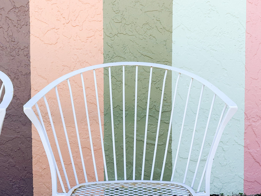Pair of Wrought Iron Bistro Chairs