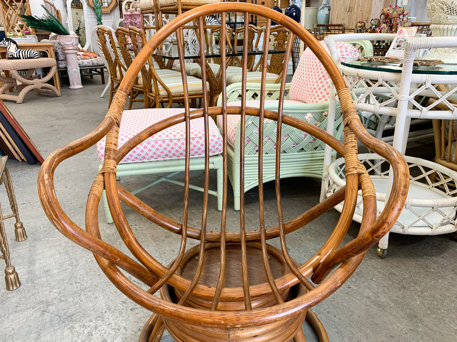 Pair of Islandy Rattan Swivel Chairs