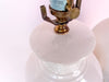 Pair of Cream and Brass Lamps