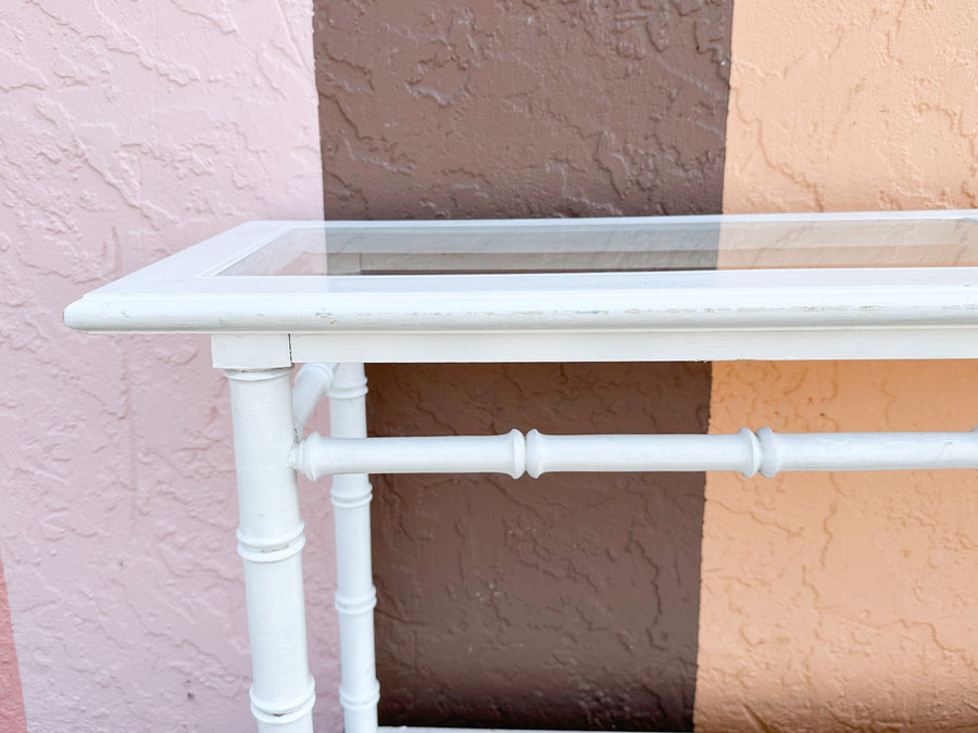 Palm Beach Chic Faux Bamboo Console