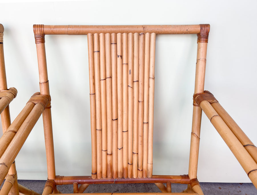 Pair of Island Chic Bamboo Chairs