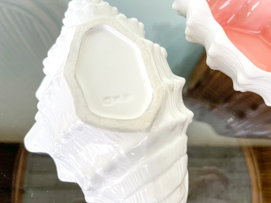 Pair of Fitz and Floyd Pink Shell Dishes