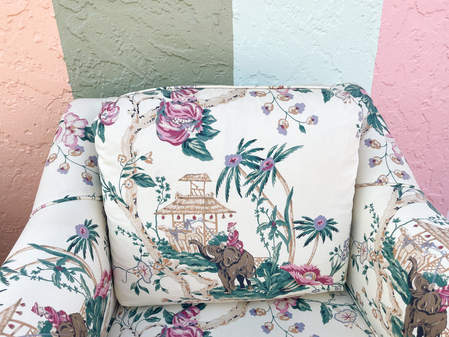 Pair of Perfect Pagoda Upholstered Chairs
