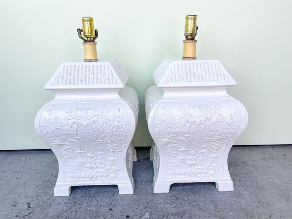 Pair of Palm Beach Chic Chinoiserie Lamps