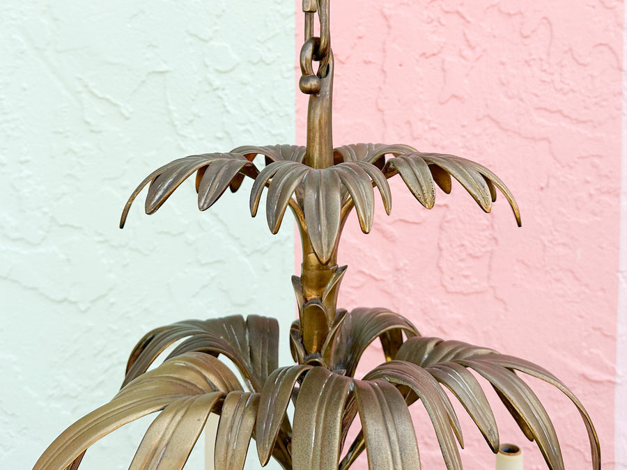 Fab Brass Palm Frond Chandelier