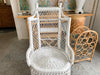 Pair of Wicker Pagoda Back Chairs