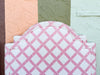 Pair of Pink Lattice Upholstered Twin Headboards