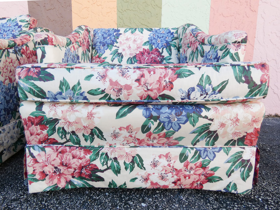 Pair of Floral Upholstered Chairs