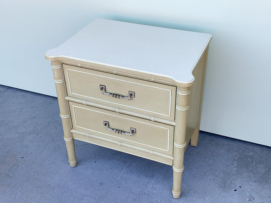Pair of Henry Link Faux Bamboo Night Stands
