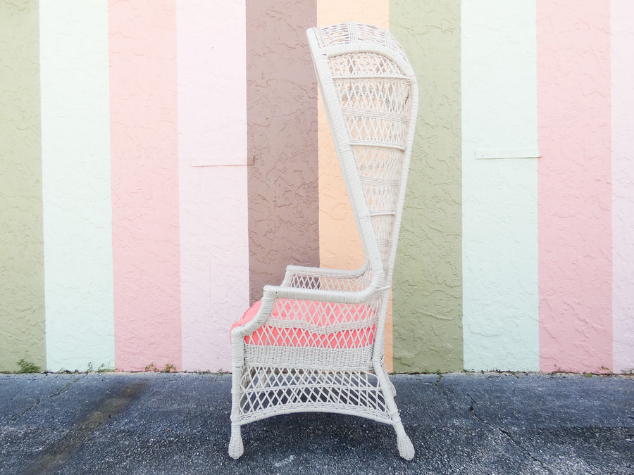 Pair of Island Chic Rattan Hooded Chairs