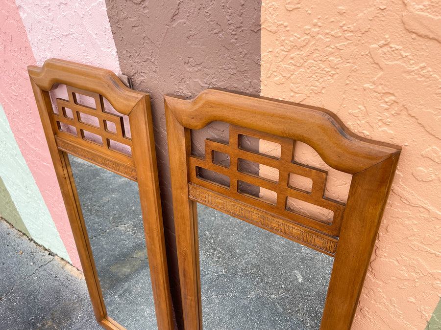 Pair of Fretwork Mirrors