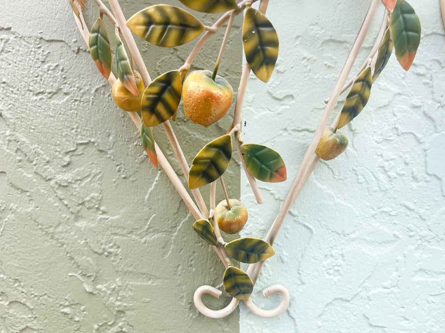 Pair of Tole Fruit Wall Shelves