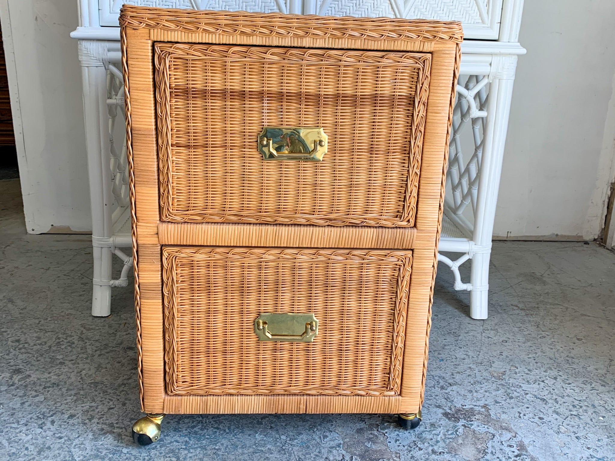 Rattan file deals cabinet