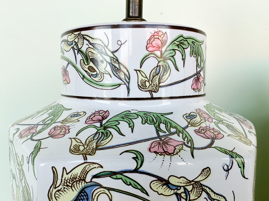Pair of Springtime Ginger Jar Lamps