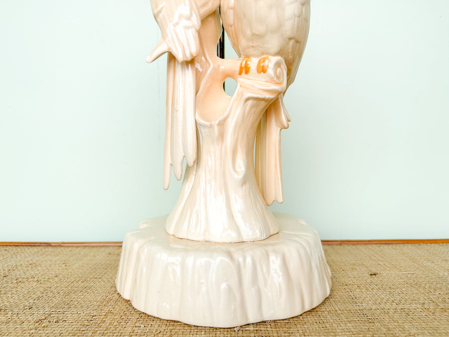Two Lovebirds Ceramic Lamp
