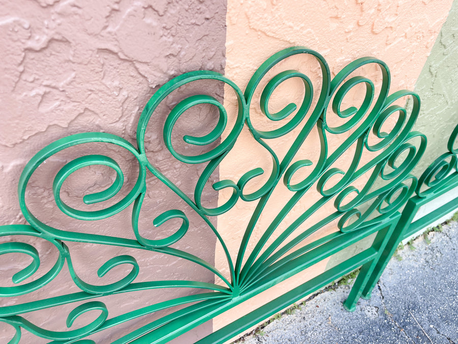 Pair of Whimsical Metal Twin Headboards