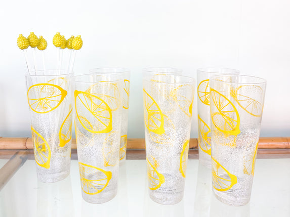 Lemon Love Glassware and Swizzle Set