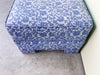 Blue and White Forever Upholstered Ottoman