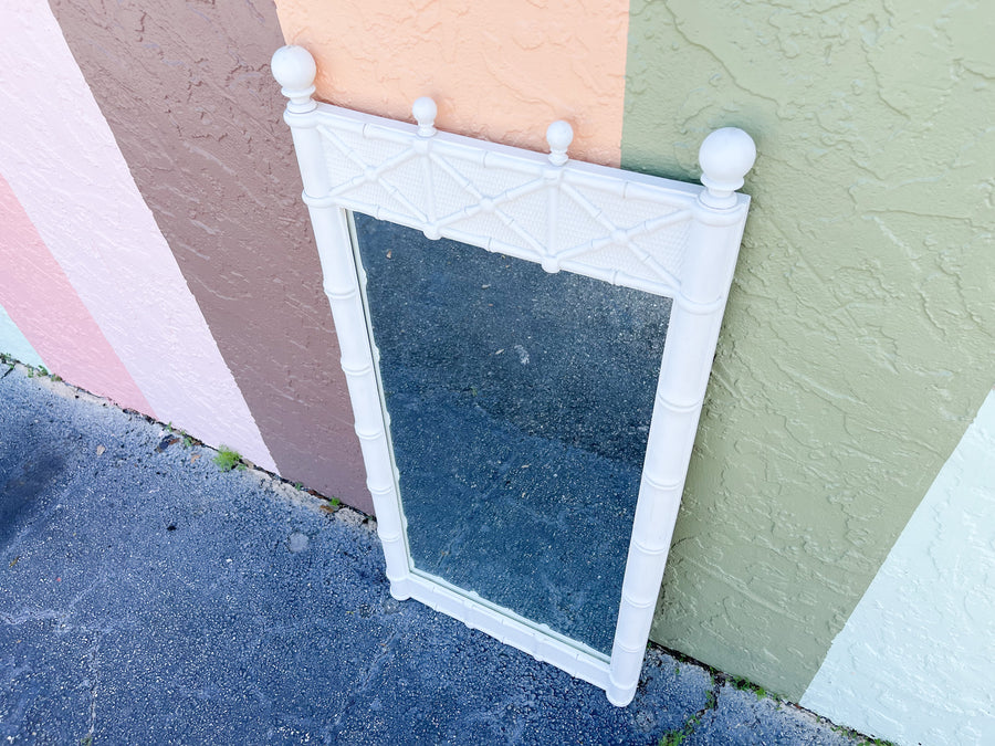 Palm Beach Chic Faux Bamboo Mirror