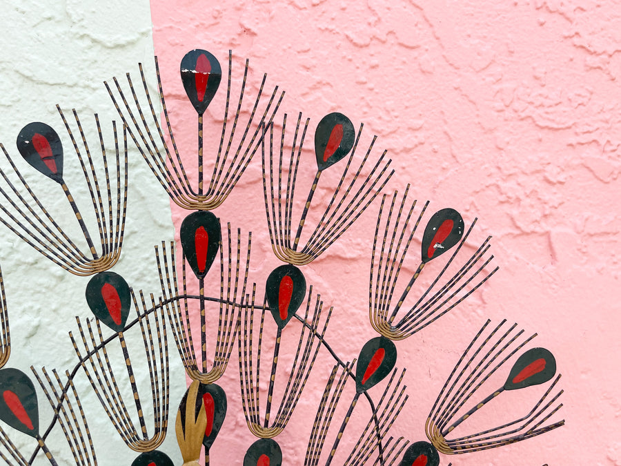 Pair of Chic Metal Peacocks