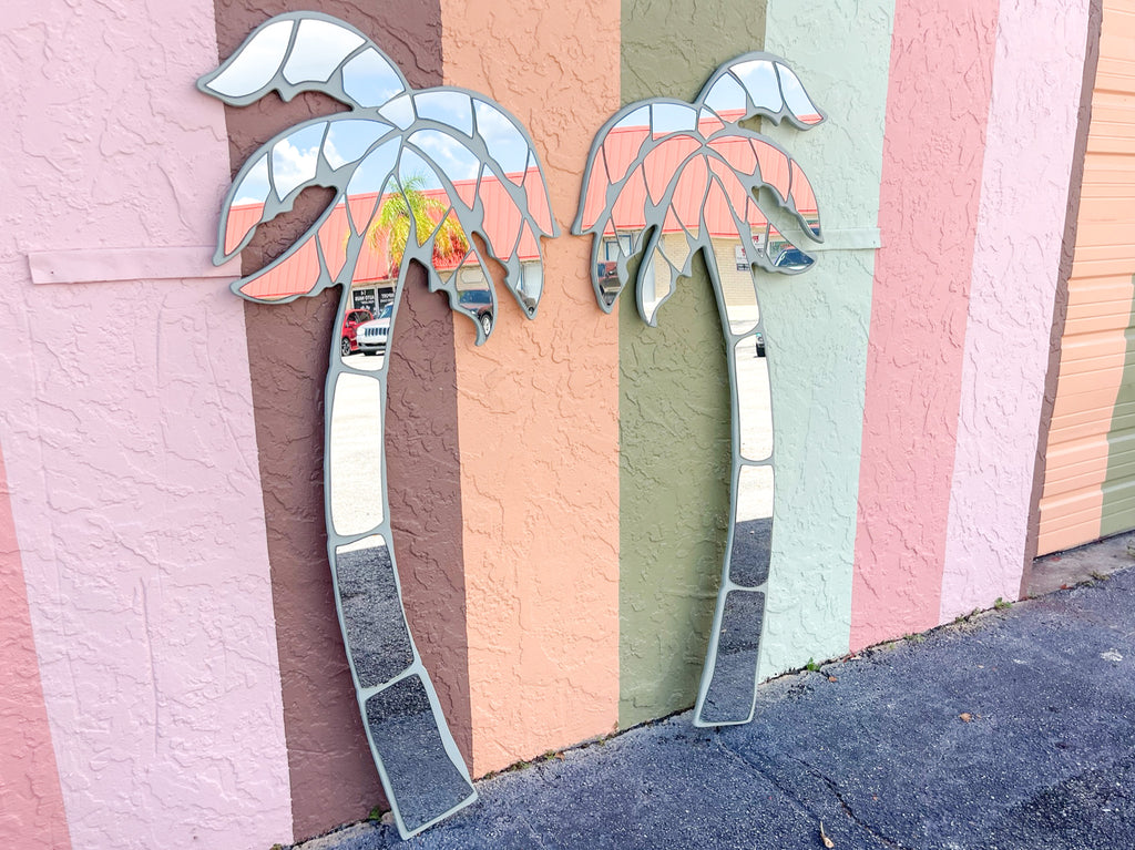 Pair of Miami Vice Inspired Mirrored Palms