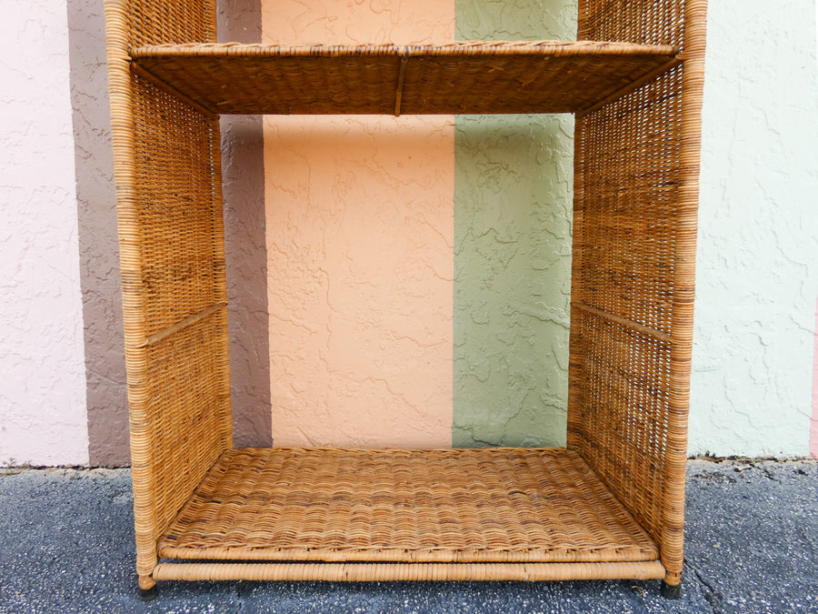 Large Rattan Arch Etagere