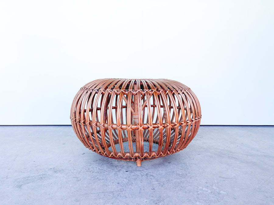 Albini Style Rattan Ottoman