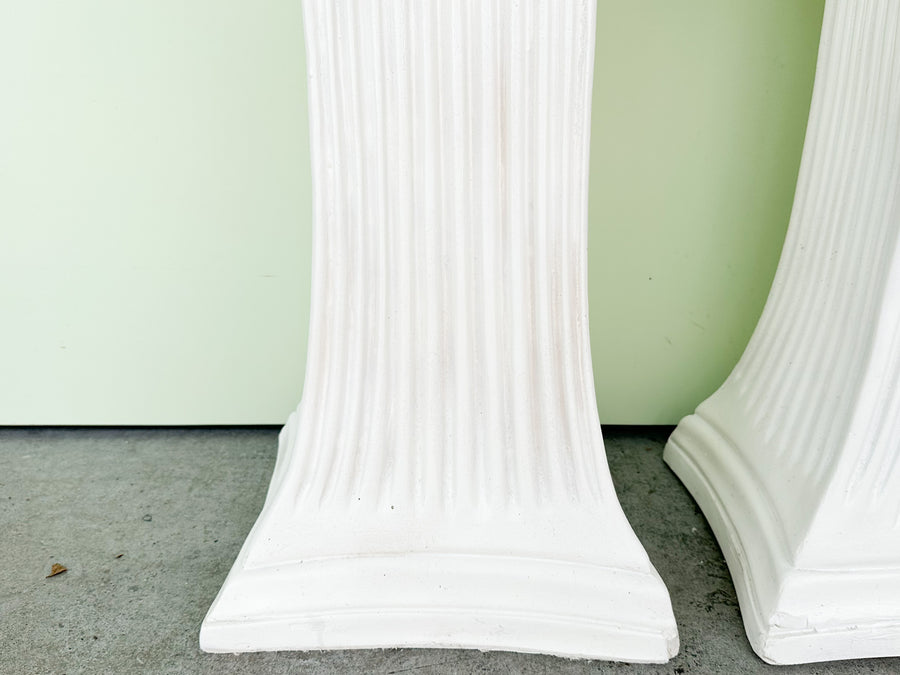 Pair of Swag and Tassel Plaster Pedestals
