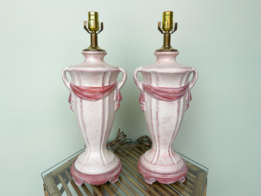Pair of Swag Urn Lamps