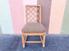 Set of Four Lattice Back Rattan Chairs