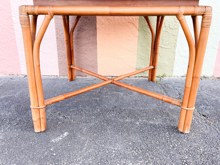 Ficks Reed Flip Top Rattan Game Table