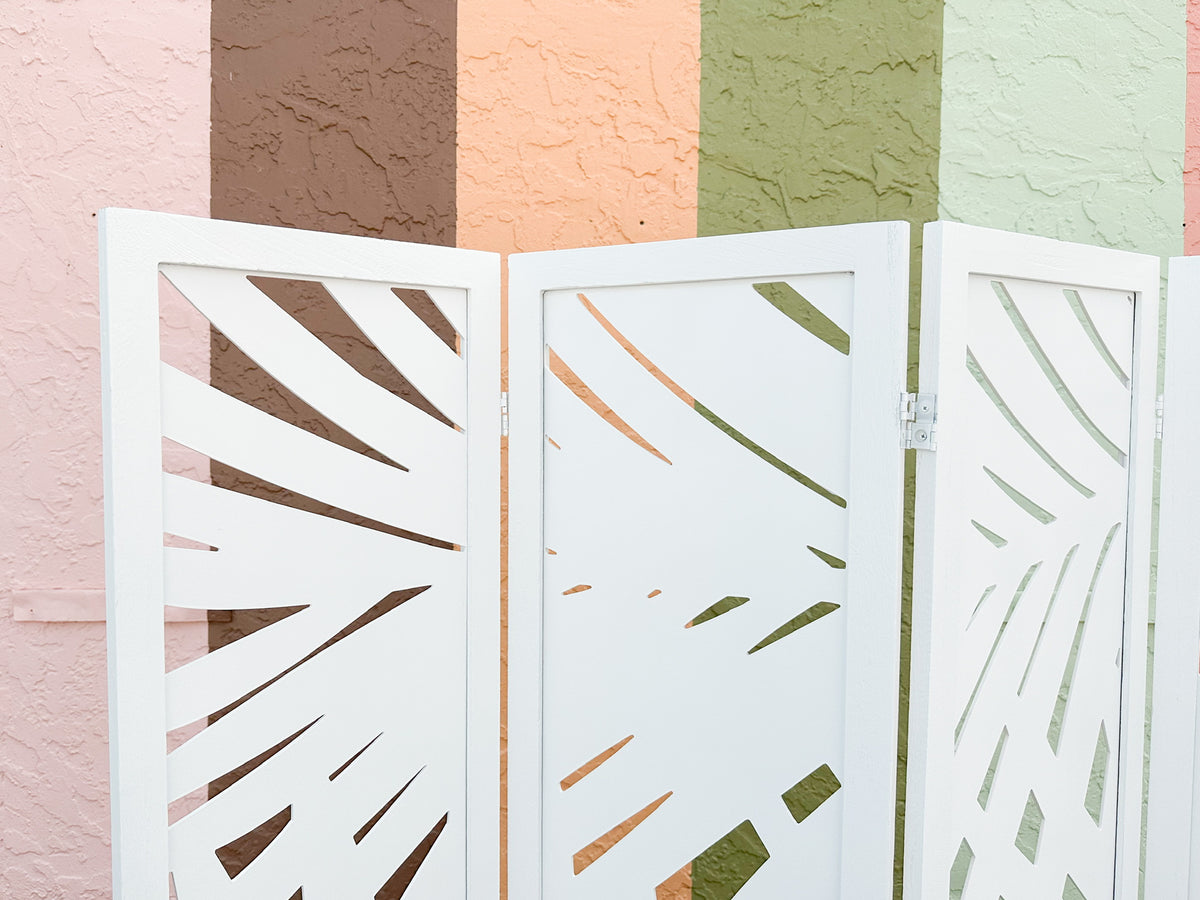Modern Palm Cut Out Screen
