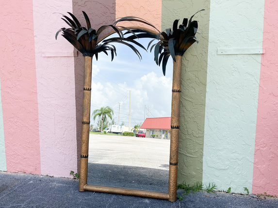 Large Metal Palm Tree Mirror